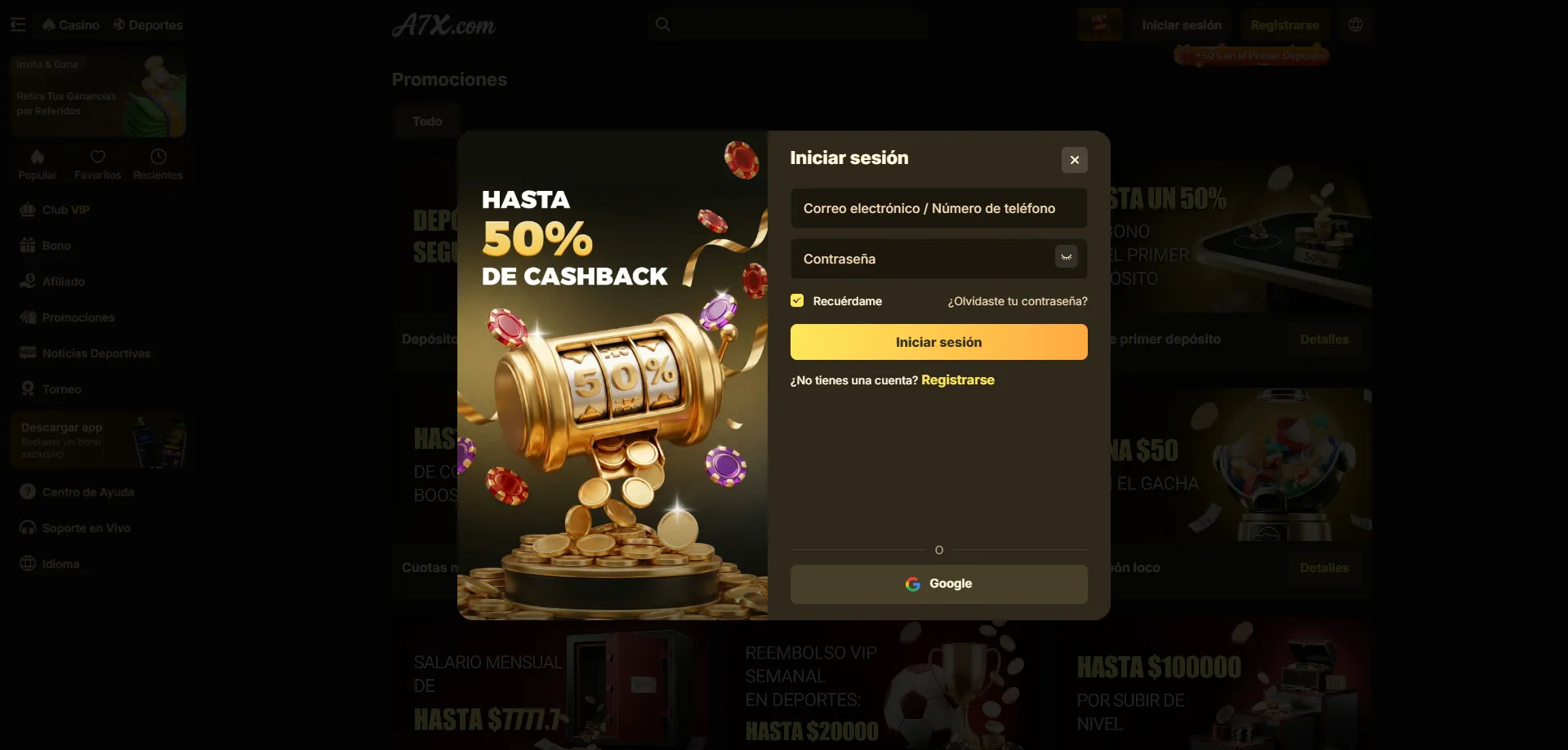 A7X Casino plataforma de juegos en línea — vista general 2026