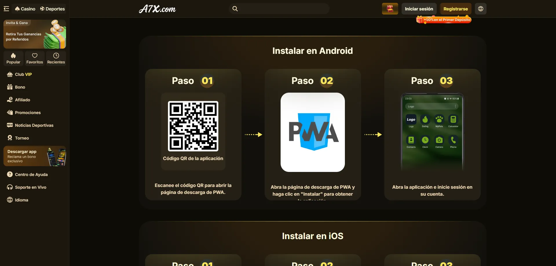 Descarga la app de A7X Casino para Android e iOS gratis
